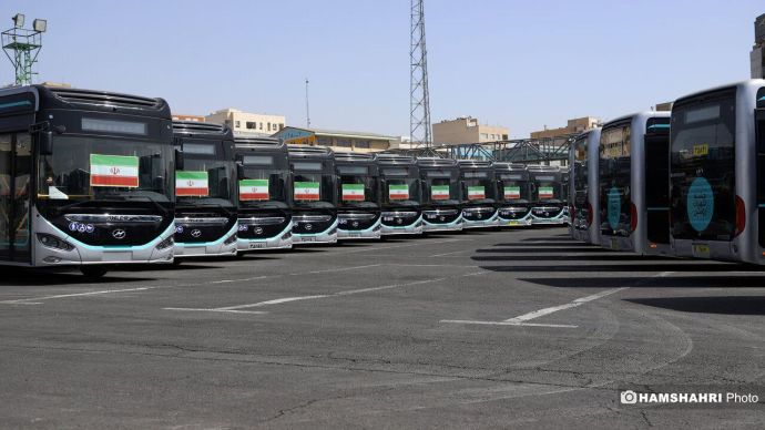 201 حافلة كهربائية جديدة تدخل خدمة النقل في طهران